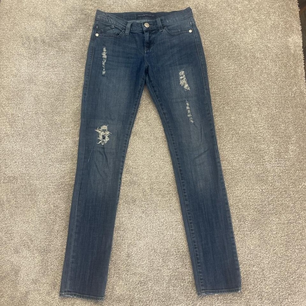 Rock & Republic Berlin Jeans Studded Patch Designer Denim Men's Statement Style